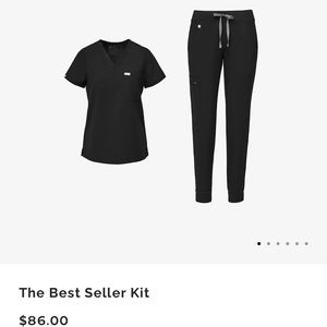 Figs Black scrubs size M